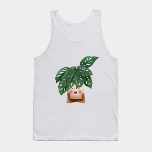 Cute Plant Illustration, Monstera Adansonii 3 Tank Top